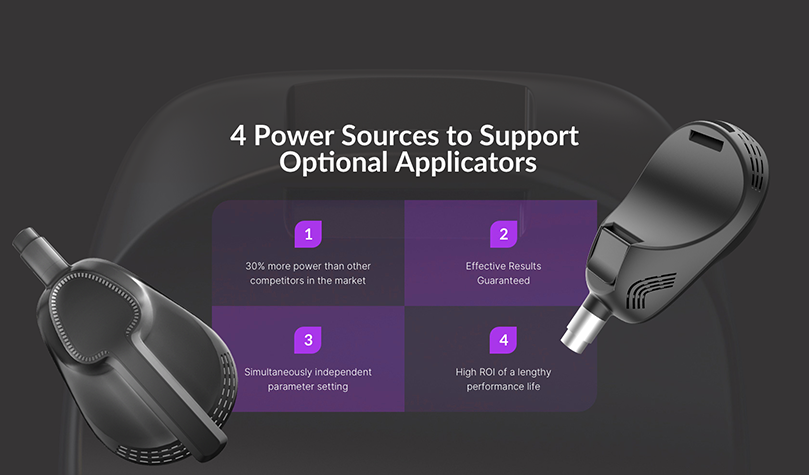 4 POWER SOURCES TO SUPPORT OPTIONAL APPLICATORS