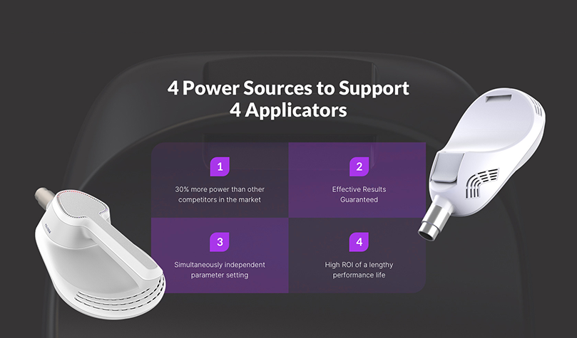 4 POWER SOURCES TO SUPPORT 4 APPLICATORS